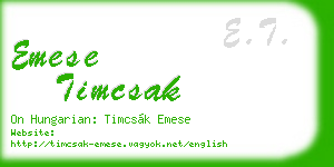 emese timcsak business card